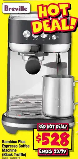 JB Hi-Fi Breville Bambino Plus Espresso Coffee Machine (Black Truffle) offer