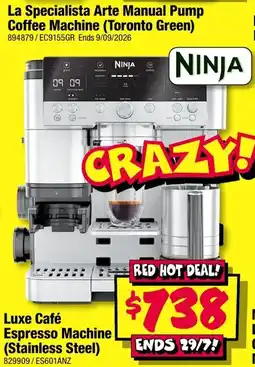 JB Hi-Fi La Specialista Arte Manual Pump Coffee Machine (Toronto Green) offer