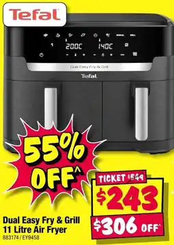 JB Hi-Fi Tefal Dual Easy Fry & Grill 11 Litre Air Fryer offer