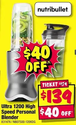 JB Hi-Fi nutribullet Ultra 1200 High Speed Personal Blender offer