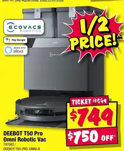 JB Hi-Fi Ecovacs Robotics DEEBOT T50 Pro Omni Robotic Vac offer