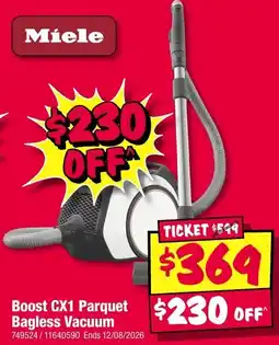 JB Hi-Fi Miele Boost CX1 Parquet Bagless Vacuum offer