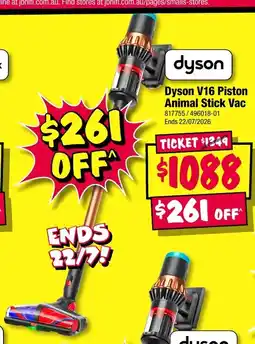 JB Hi-Fi Dyson V16 Piston Animal Stick Vac offer