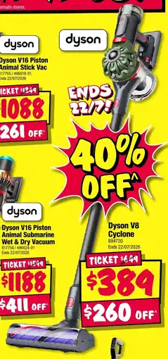 JB Hi-Fi Dyson V8 Cyclone offer