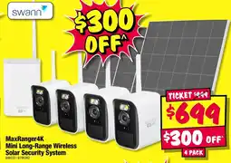 JB Hi-Fi Swann MaxRanger4K Mini Long-Range Wireless Solar Security System offer
