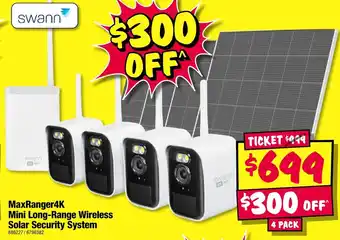 JB Hi-Fi Swann MaxRanger4K Mini Long-Range Wireless Solar Security System offer