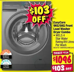 JB Hi-Fi EasyCare 9KG/5KG Front Load Washer Dryer Combo offer