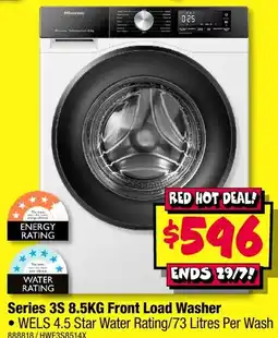 JB Hi-Fi Hisense Series 3S 8.5KG Front Load Washer offer