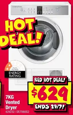 JB Hi-Fi Fisher & Paykel 7KG Vented Dryer offer