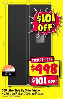 JB Hi-Fi 559 Litre Side By Side Fridge offer