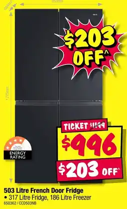 JB Hi-Fi 503 Litre French Door Fridge offer