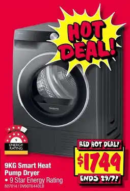 JB Hi-Fi 9KG Smart Heat Pump Dryer offer