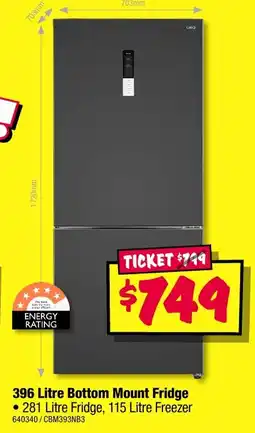 JB Hi-Fi GRC 396 Litre Bottom Mount Fridge offer