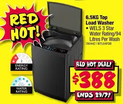 JB Hi-Fi WELS 3 Star Top Load Washer offer