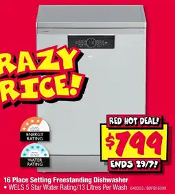 JB Hi-Fi 16 Place Setting Freestanding Dishwasher offer