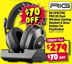 JB Hi-Fi Rig R8 Spectre Pro HS Dual Wireless Gaming Headset & Base Station For PlayStation offer