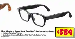 JB Hi-Fi Meta Adventurer Classic Black, Transitions® Grey Lenses offer