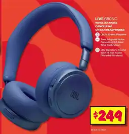 JB Hi-Fi JBL LIVE 680NC Wireless Noise Cancelling On-Ear Headphones offer