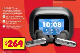 JB Hi-Fi JBL Live Beam 4 True Wireless Noise Cancelling Earbuds offer