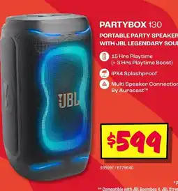 JB Hi-Fi JBL Partybox 130 Portable Party Speaker offer