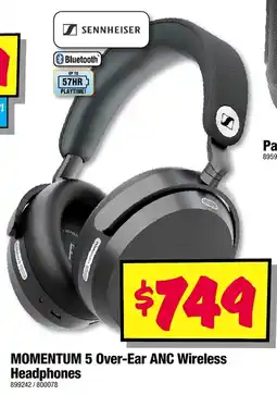 JB Hi-Fi Sennheiser Momentum 5 Over-Ear ANC Wireless Headphones offer