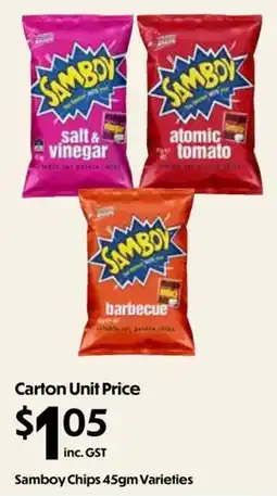 Campbells Wholesale Samboy Chips 45gm Varieties offer