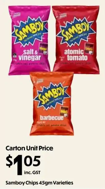 Samboy Chips 45gm Varieties
