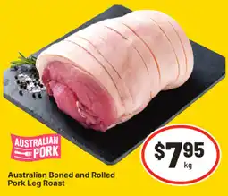 IGA Australian Pork Australian Boned and Rolled Pork Leg Roast offer