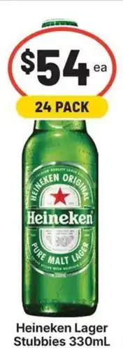IGA Liquor Heineken Lager Stubbies offer