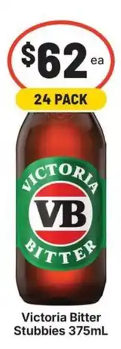 IGA Liquor Victoria Bitter Stubbies offer