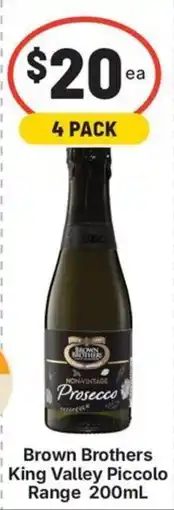 IGA Liquor Brown Brothers King Valley Piccolo Prosecco offer