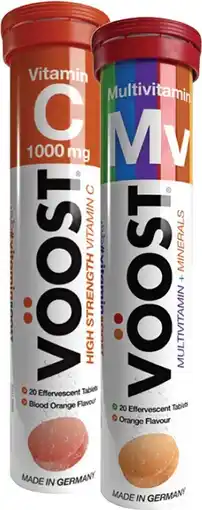 Soul Pattinson Chemist VÖOST Vitamin C 1000mg Blood Orange or Multivitamin Orange Flavour 20 Effervescent Tablets offer