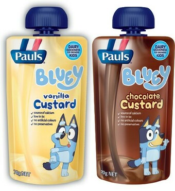 IGA Pauls Bluey Custard 70g Selected Varieties offer