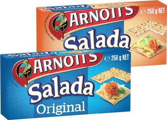 IGA Arnott’s Salada Original or Wholemeal Crackers 250g offer