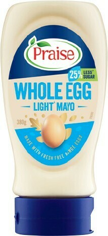 IGA Praise Whole Egg Creamy 335g or Light Mayo 380g offer
