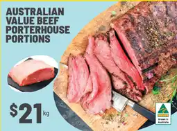 IGA Australian Value Beef Porterhouse Portions offer