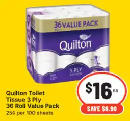 IGA Quilton Toilet Tissue 3 Ply offer