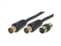 Officeworks Comsol Male-Male Antenna Cable with Female Adaptor 2m offer