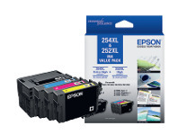 Officeworks Epson 254XL Black and 252XL Colour Four Ink Value Pack offer
