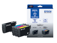 Officeworks Epson 202XL Black and 202 Colour Four Ink Value Pack offer