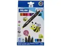 Officeworks Milan Maxi Bicolour Fibre Pens 8 Pack offer