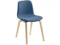 Officeworks Pago Polo Heavy Duty Chair with Timber Base and Navy Fabric Seat offer