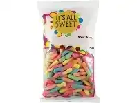 Officeworks Its All Sweet It&#039;s All Sweet Sour Worms 900g Pack offer