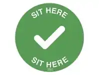 Officeworks DURUS Sit Here Floor Decal offer