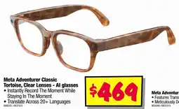JB Hi-Fi Meta Adventurer Classic Tortoise, Clear Lenses offer