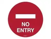 Officeworks Durus Floor Adhesive No Entry 250mm offer