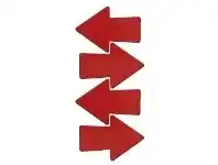 Officeworks Three By Three Metal Magnets Arrows 4 Pack offer
