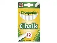 Officeworks Crayola Chalk White 12 Pack offer