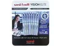 Officeworks Uniball Uni-ball Vision Elite Fine Rollerball Pens Blue 8 Pack offer