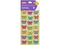 Kadink Puffy Glitter Stickers 1 Sheet Butterfly